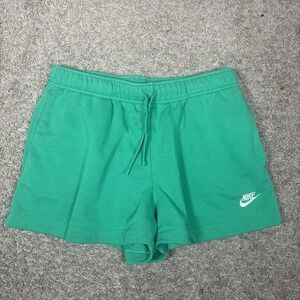 Nike Women's Green Sportswear Club Fleece Midrise Shorts 3.5" Large DQ5802